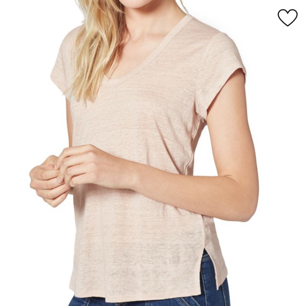 $98 JOIE Evalina Linen Tee v neck XXS